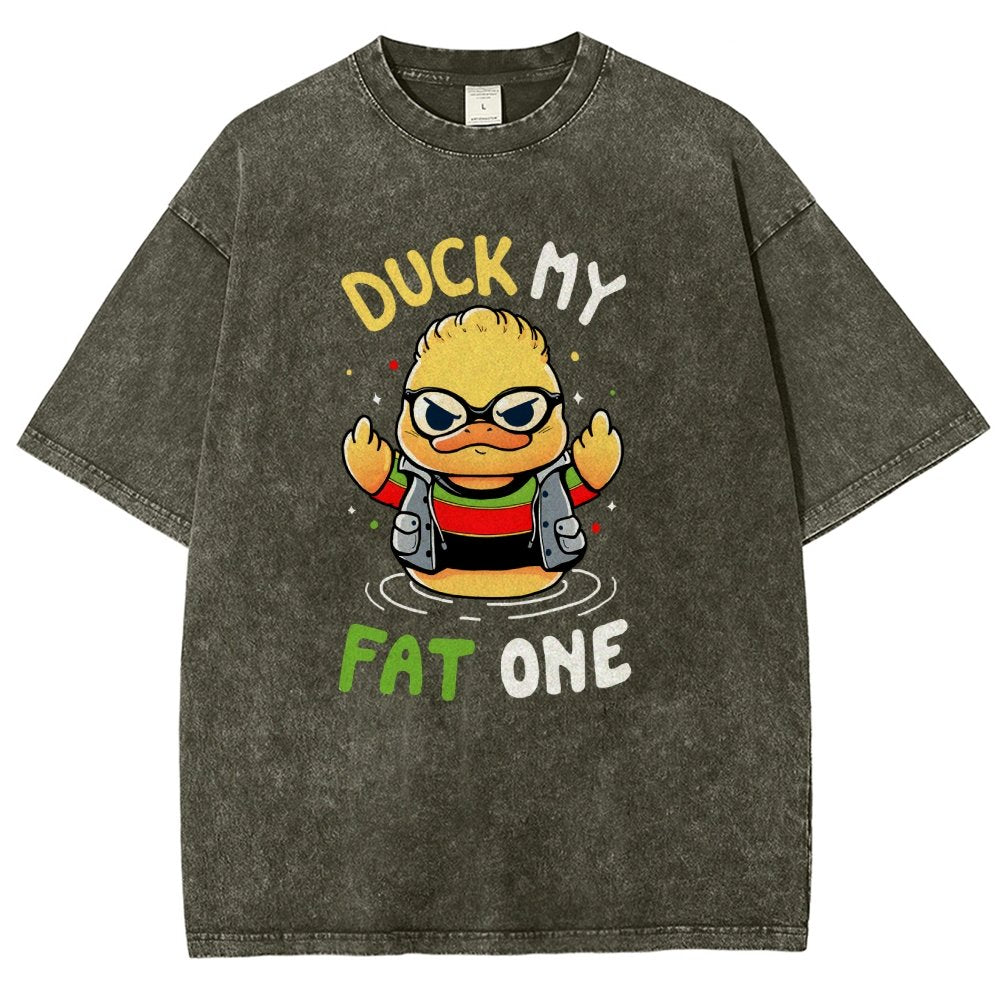 Duck My Fat One Vintage Distressed T-shirt