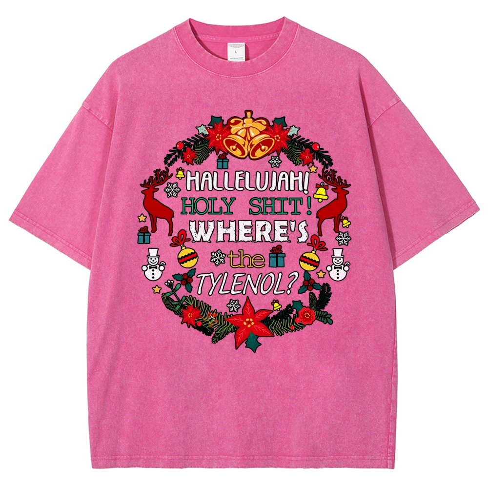 Where's The Tylenol Christmas. Autism Awareness Vintage Distressed T-shirt