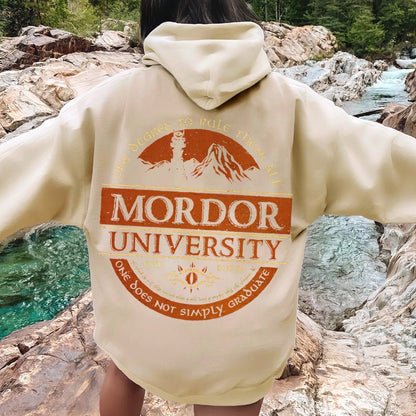 Graduation Is Not An Easy Thing Printed Back Cotton Hoodie
