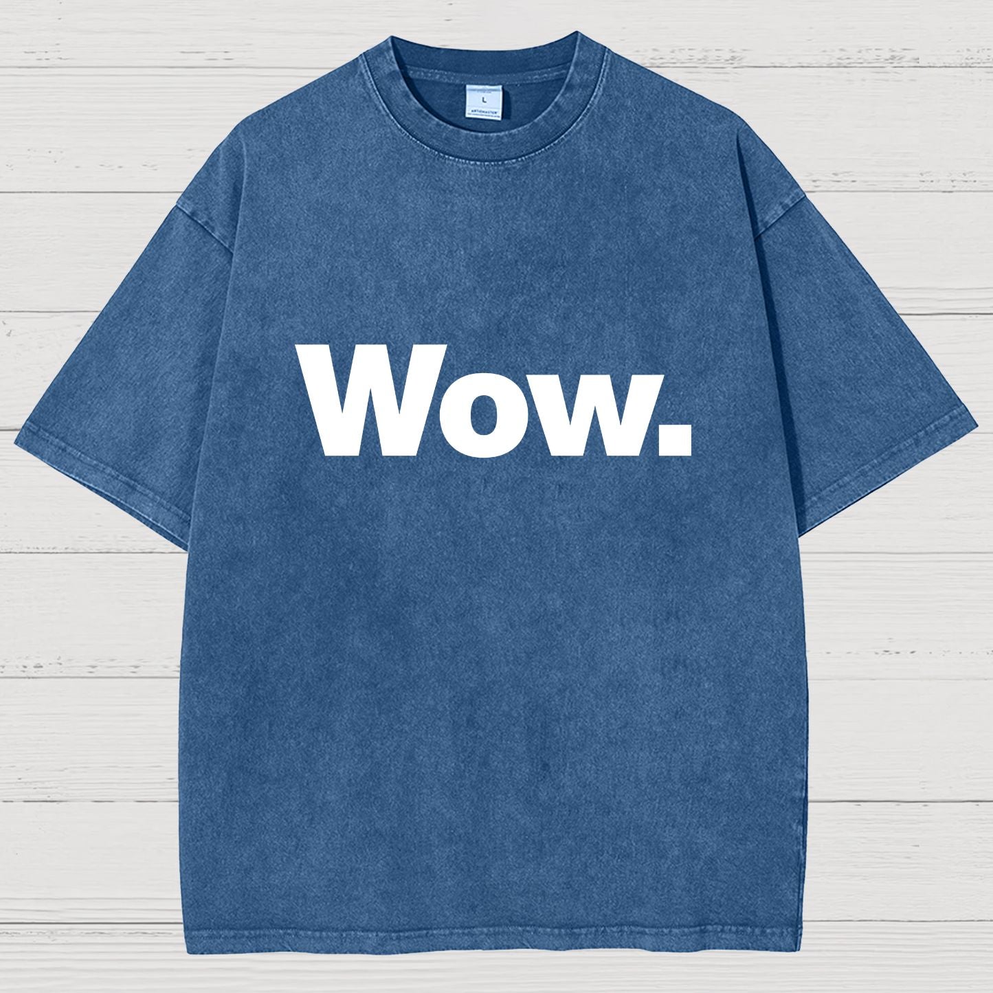Wow. Classic Vintage Distressed T-shirt
