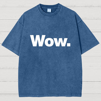 Wow. Classic Vintage Distressed T-shirt