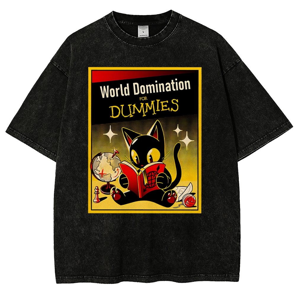 World Domination For Dummies Vintage Distressed T-shirt