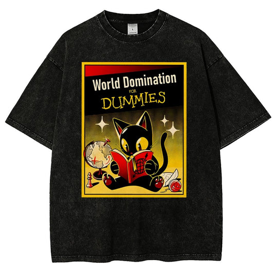 World Domination For Dummies Vintage Distressed T-shirt