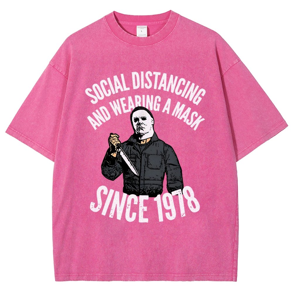 Maintain Social Distance Vintage Distressed T-shirt