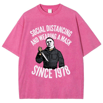 Maintain Social Distance Vintage Distressed T-shirt