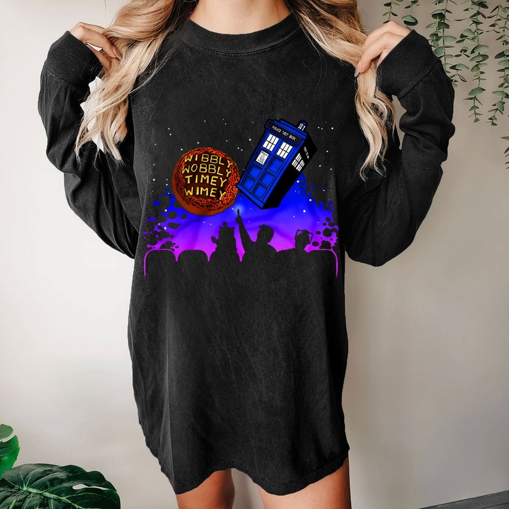 Wavy Wobbly Timey Whimsy Washed Long Sleeve Tee