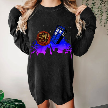 Wavy Wobbly Timey Whimsy Washed Long Sleeve Tee