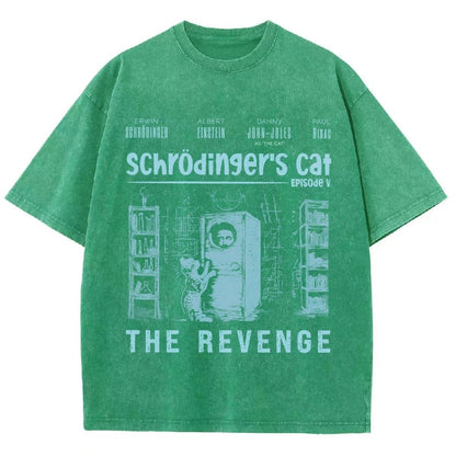 Schrödinger's Cat Revenge Vintage Distressed T-shirt