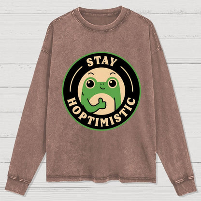 Stay Hoptimistic Washed Long Sleeve Tee
