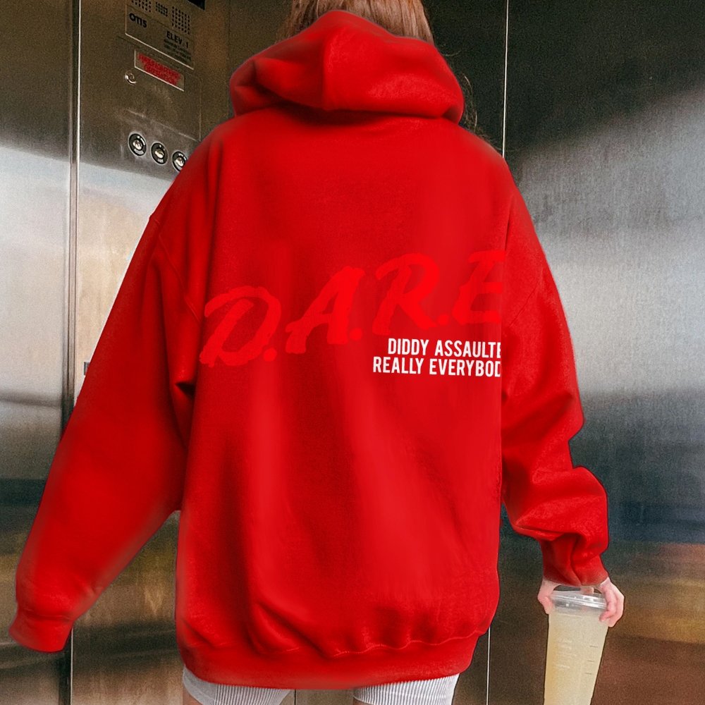 NO DIDDY Printed Back Unisex Cotton Hoodie