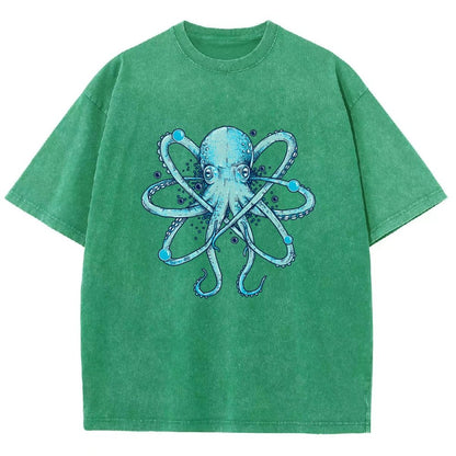 Atomic Octopus Vintage Distressed T-shirt