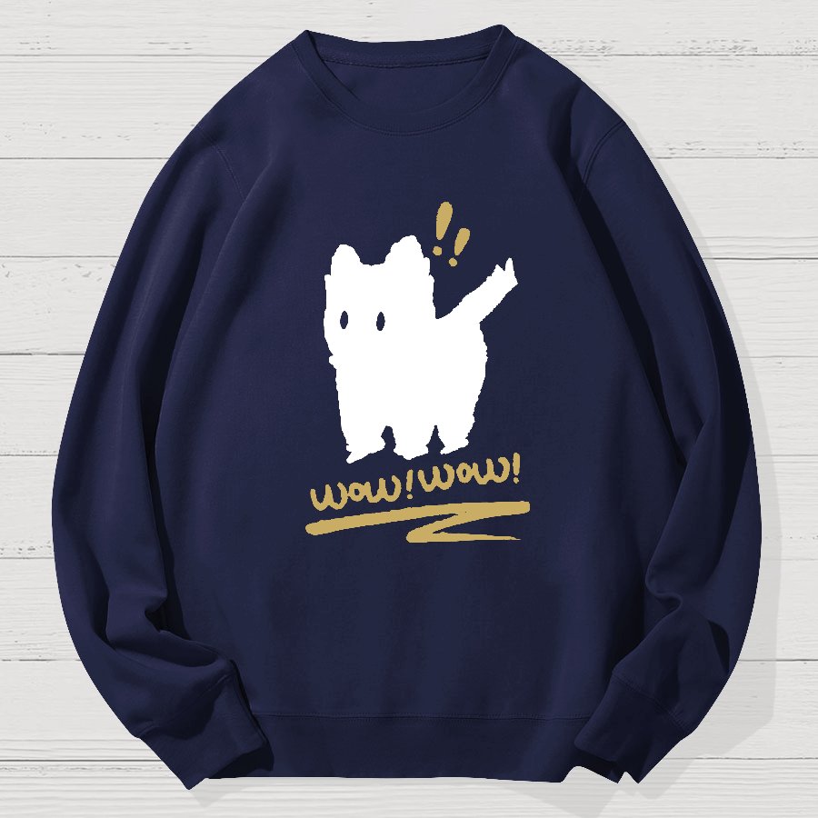 Black Cat Wow！Wow！Geek Cotton Sweatshirt