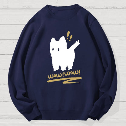 Black Cat Wow！Wow！Geek Cotton Sweatshirt