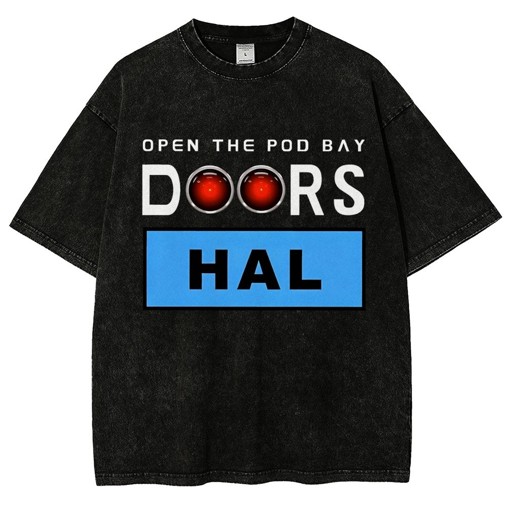 Open The Pod Bay Doors Hal Vintage Distressed T-shirt