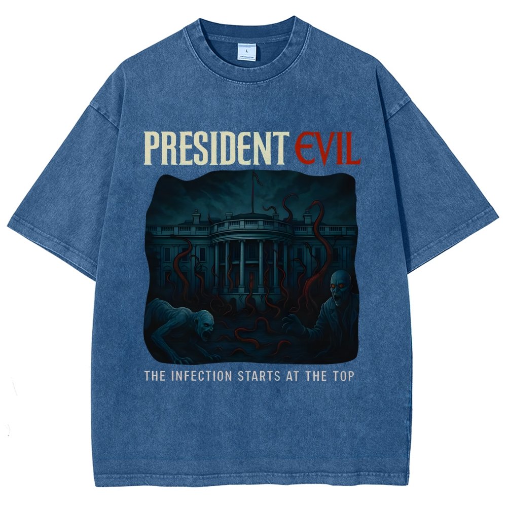 President Evil Vintage Distressed T-shirt