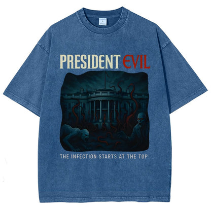 President Evil Vintage Distressed T-shirt