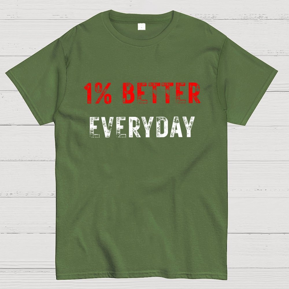 Motivation 1% Better Everyday Geek T-Shirt