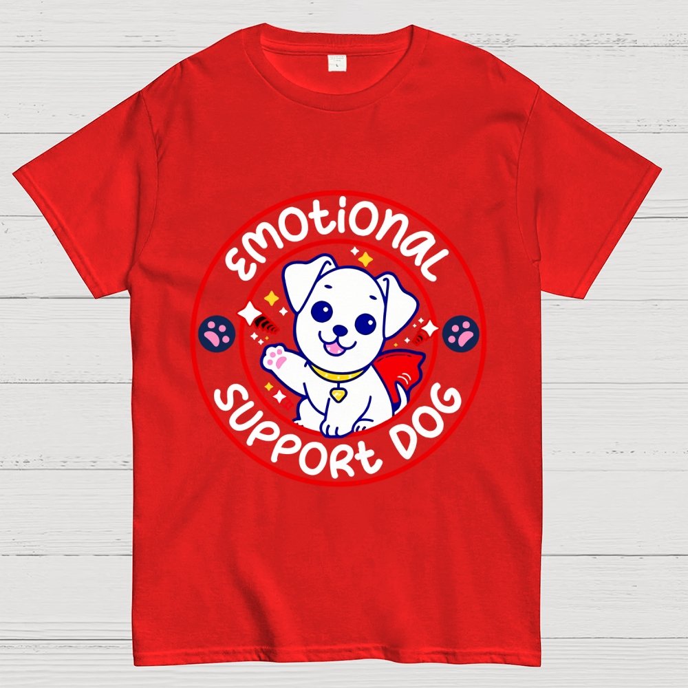 Emotional Support Dog Unisex Geek T-Shirt