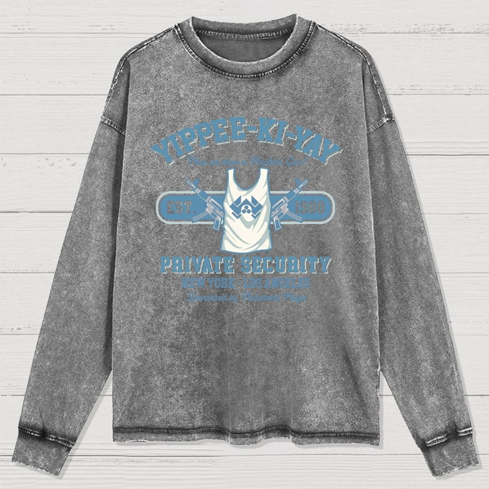 Yippee Ki Yay Security NY-LA Washed Long Sleeve Tee