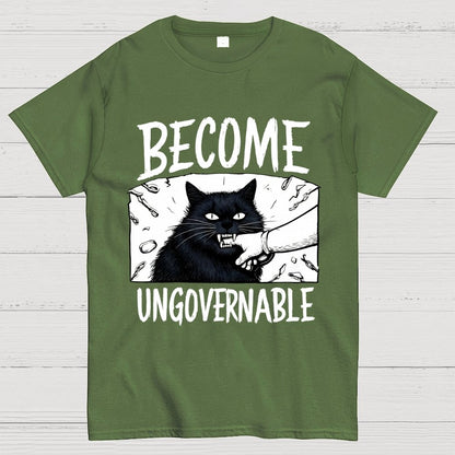 Cat Biting Arm Geek T-Shirt