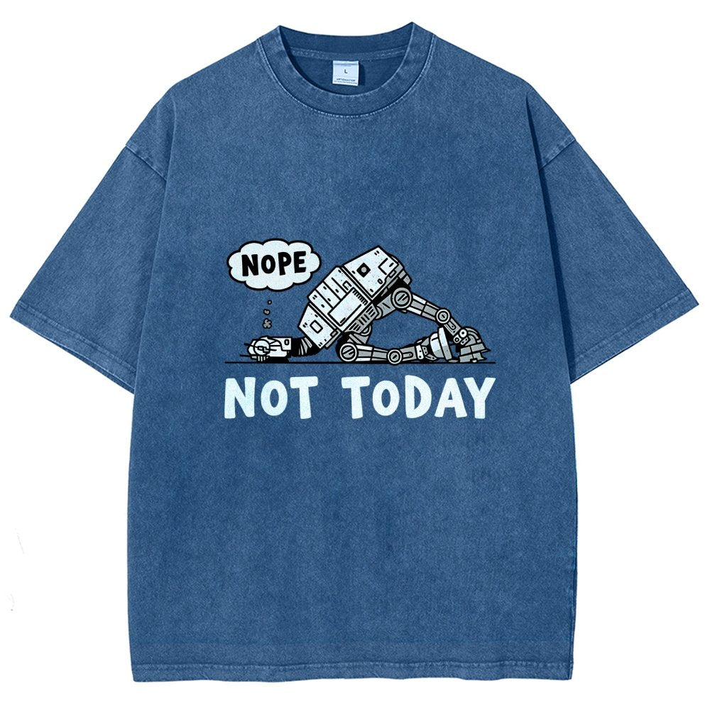 No Not Today  Vintage Distressed T-shirt