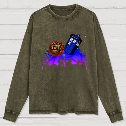 Wavy Wobbly Timey Whimsy Washed Long Sleeve Tee