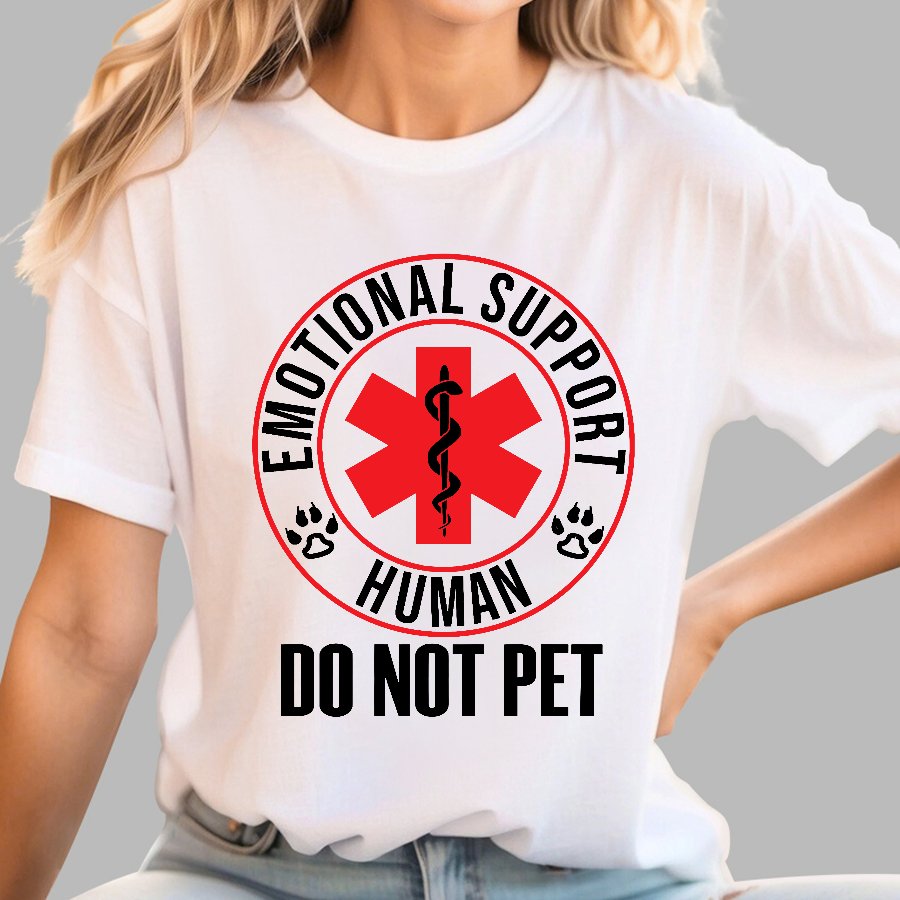 Emotional Support Human Do Not Pet Geek T-Shirt