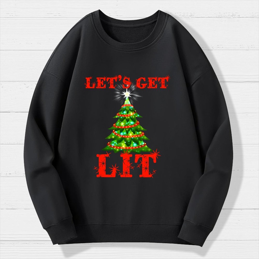 Let's Get Lit Geek Cotton Sweatshirt