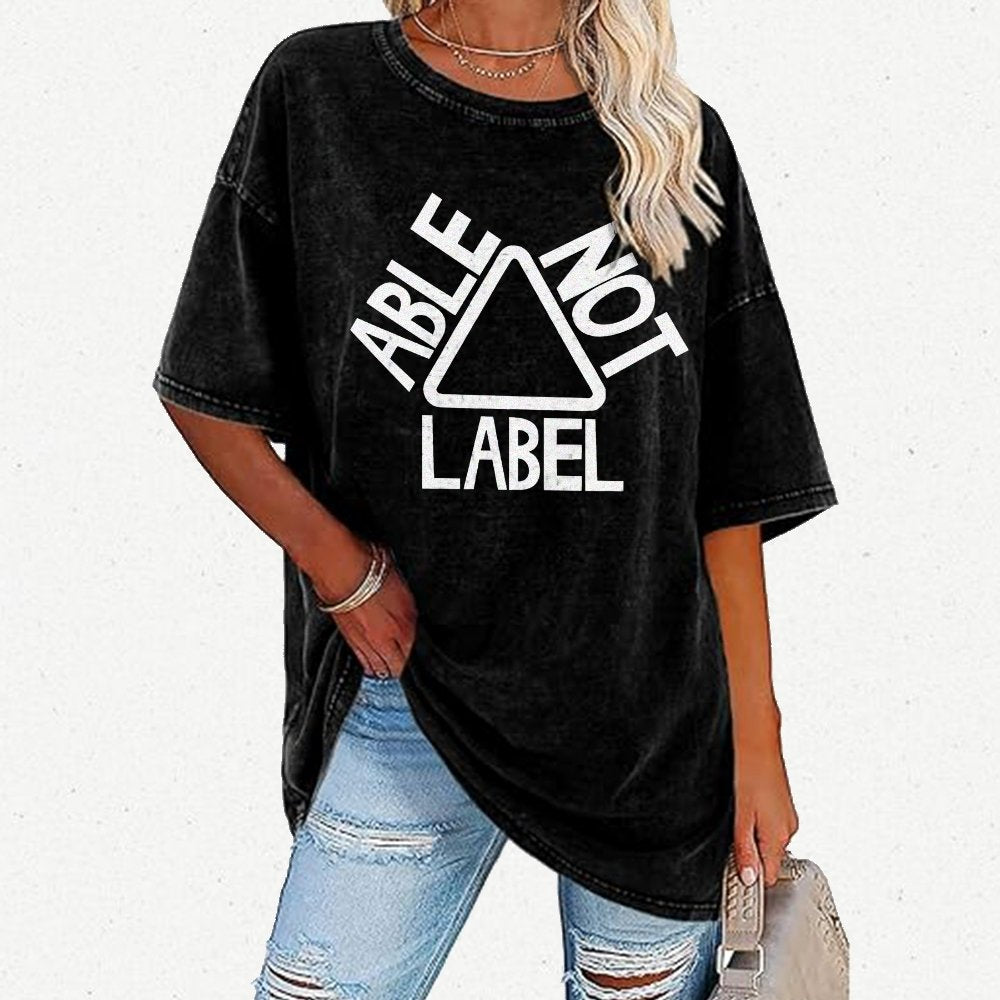 See the Able Not the Label Awareness Vintage Distressed T-shirt