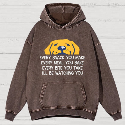 Every Snack You Make Vintage Distressed Hoodie