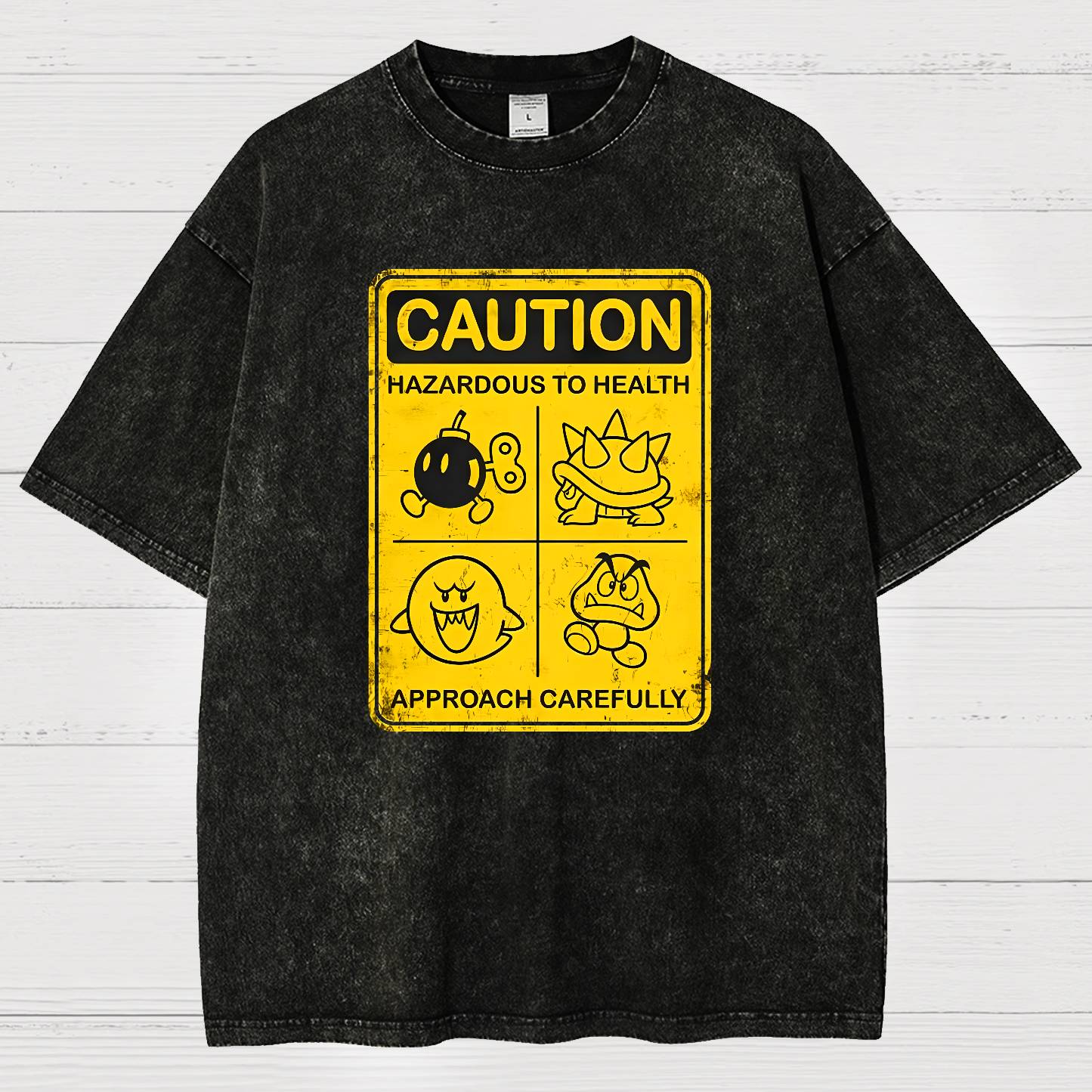 Caution Hazardous To Health Vintage Distressed T-shirt