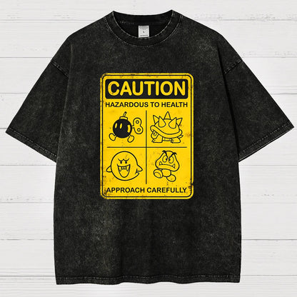 Caution Hazardous To Health Vintage Distressed T-shirt