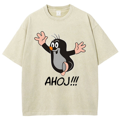 Mole AHOJ Vintage Distressed T-shirt