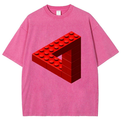 Escher Toy Bricks Vintage Distressed T-shirt 2412001063