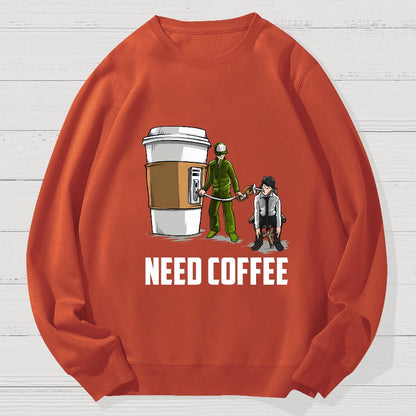 Need Coffee Geek Cotton Sweatshirt