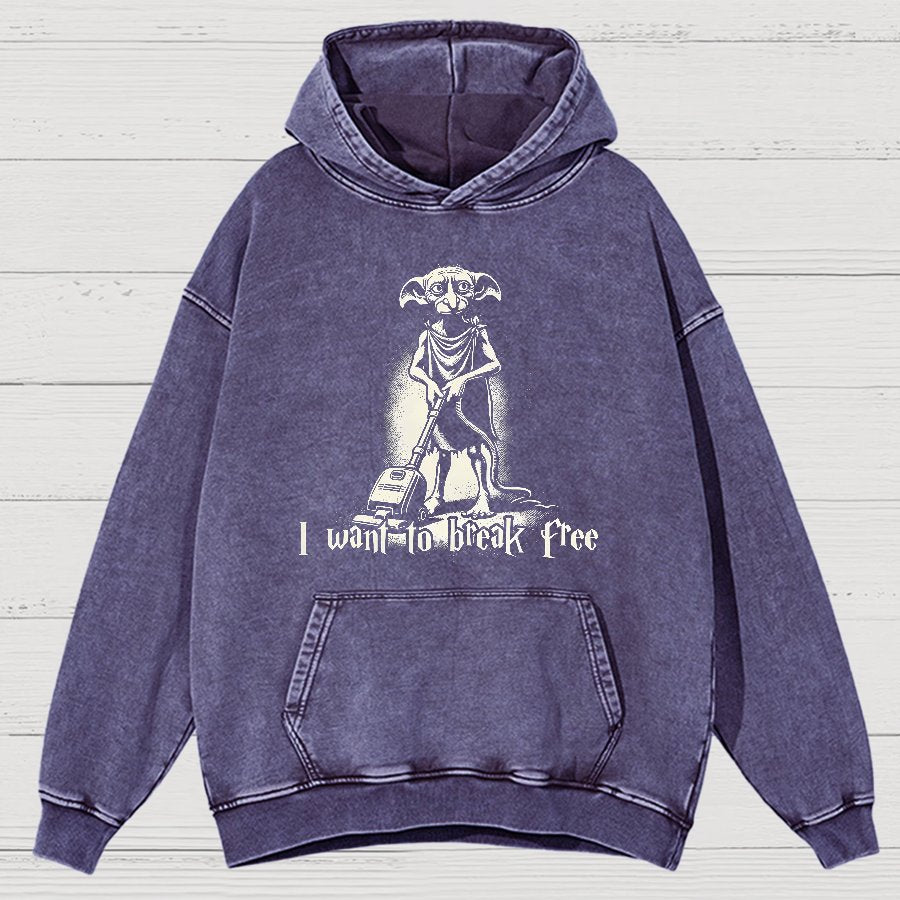 I Want To Break Free Nerdy Vintage Distressed Hoodie