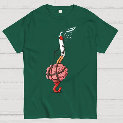 Cigarettes Slave the Brain Geeky T-Shirt