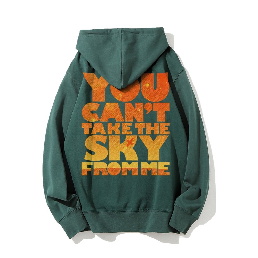 You Can’t Take The Sky Printed Back Unisex Cotton Hoodie