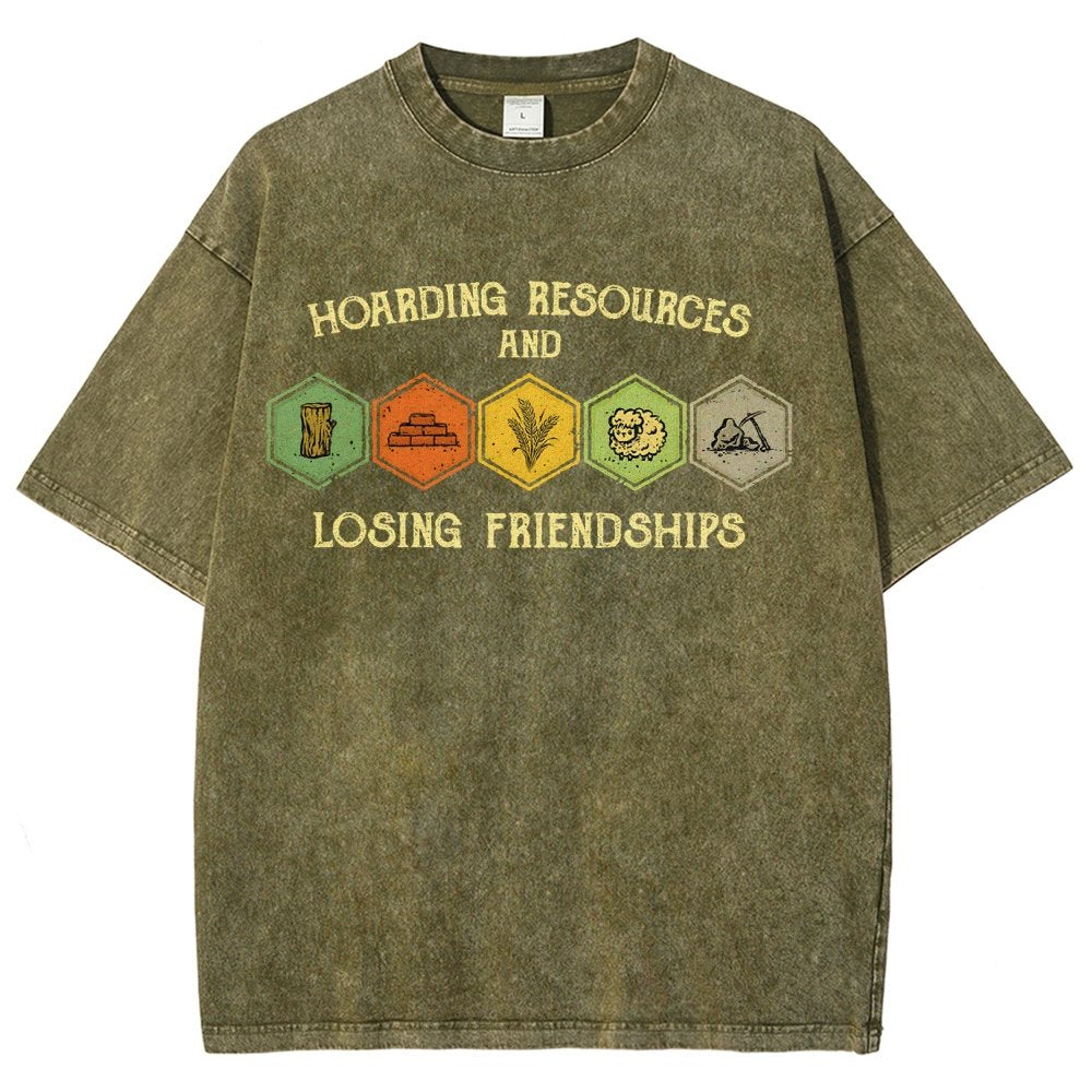 Hoarding Resources And Losing Friends Vintage Distressed T-shirt
