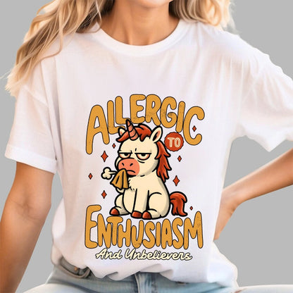 Allergic to Enthusiasm Geek T-Shirt