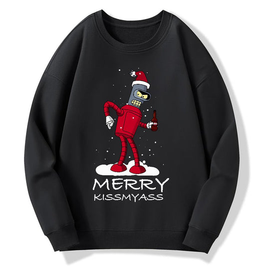 Merry Kissmyass Geek Cotton Sweatshirt