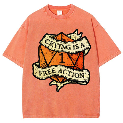 Crying is a free action Vintage Distressed T-shirt