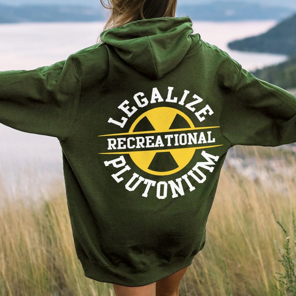 Legalize plutonium recreational Printed Back Unisex Cotton Hoodie
