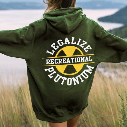Legalize plutonium recreational Printed Back Unisex Cotton Hoodie