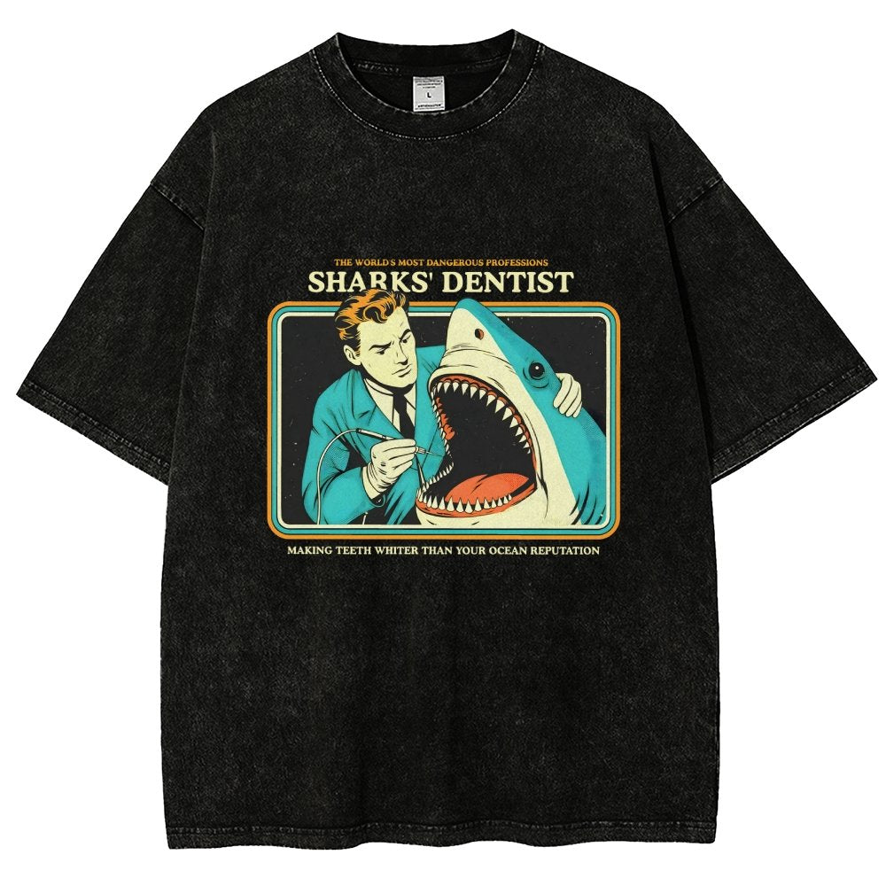 Sharks Dentist Vintage Distressed T-shirt