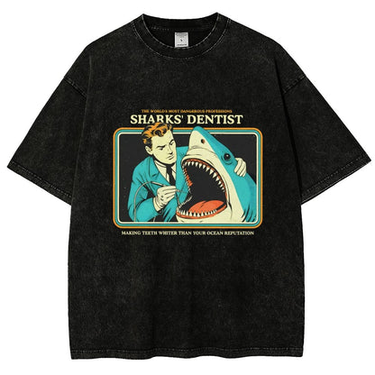 Sharks Dentist Vintage Distressed T-shirt