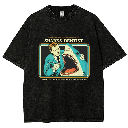 Sharks Dentist Vintage Distressed T-shirt