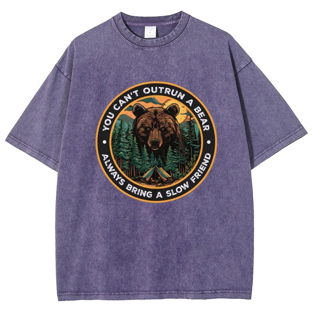 You Can't Outrun A Bear Vintage Distressed T-shirt