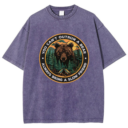 You Can't Outrun A Bear Vintage Distressed T-shirt