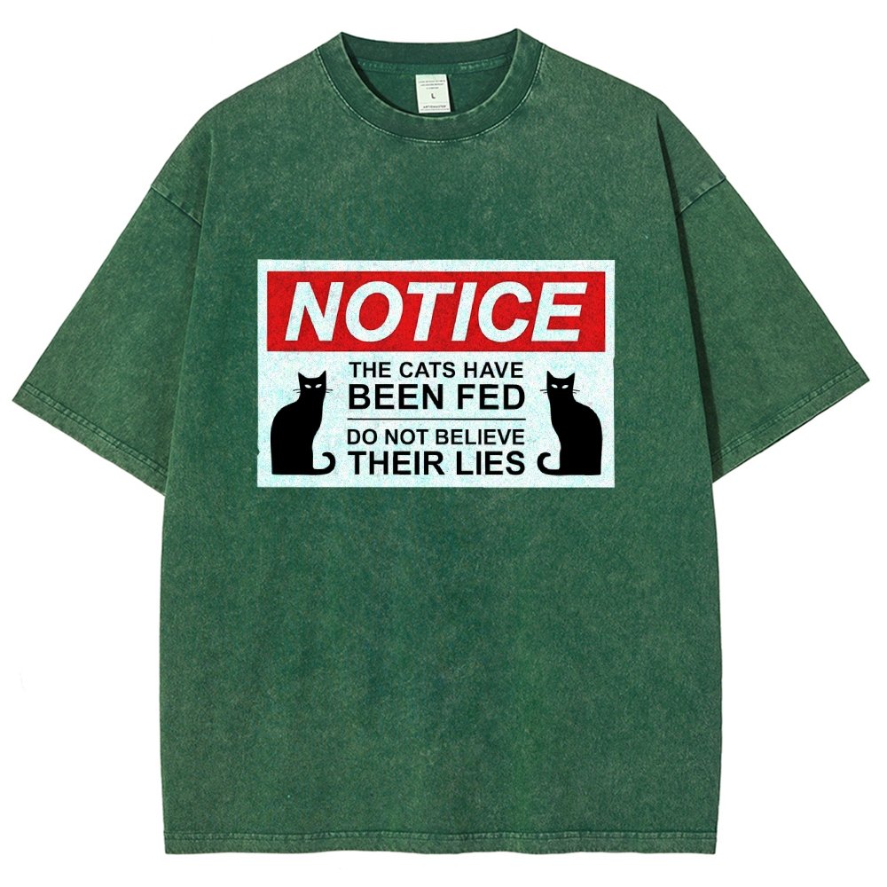 Cats Have Been Fed Vintage Distressed T-shirt